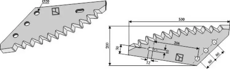 Futtermischwagenmesser